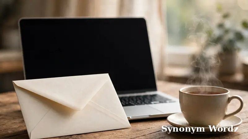 writing an apology email on a laptop