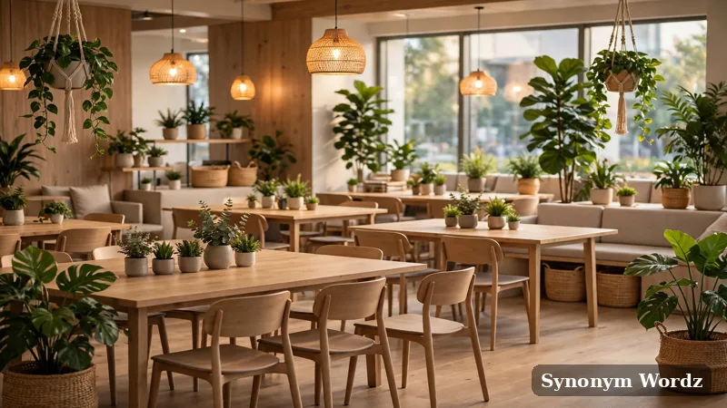 A tidy modern coworking space with clean tables and chairs ready for the next users