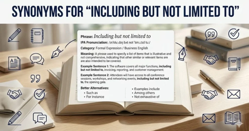 Synonyms for “Including but Not Limited To