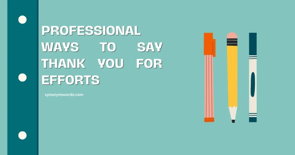 Professional Ways to Say Thank You for Efforts