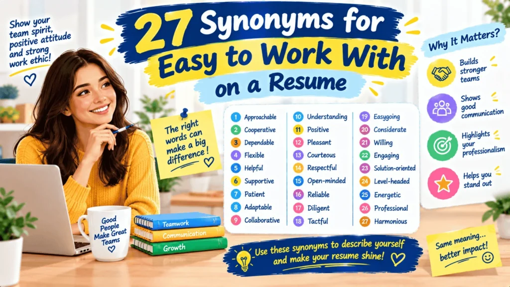27 Synonyms for Easy to Work With on a Resume
