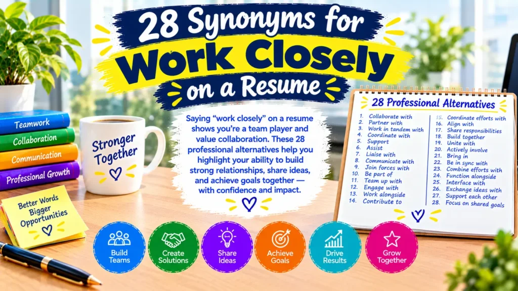 28 Synonyms for Work Closely on a Resume