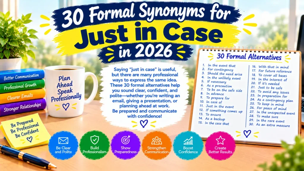 30 Formal Synonyms for Just in Case in 2026