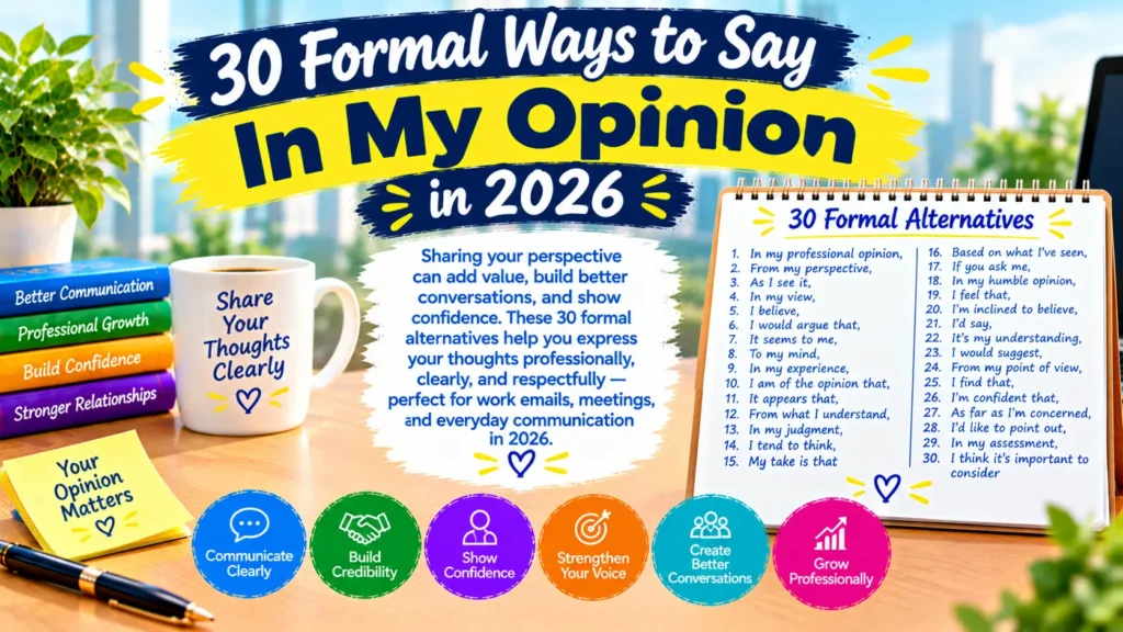 30 Formal Ways to Say In My Opinion in 2026