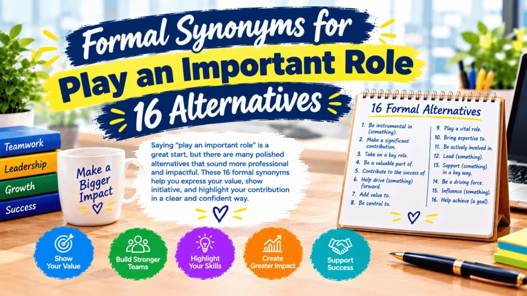 Formal Synonyms for Play an Important Role