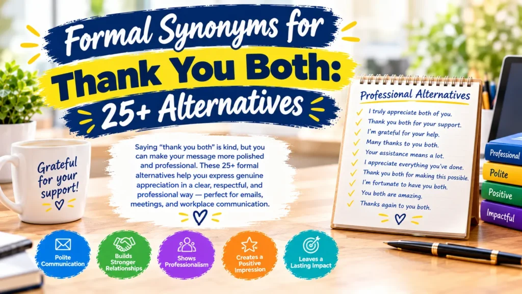 Formal Synonyms for Thank You Both: 25+ Alternatives