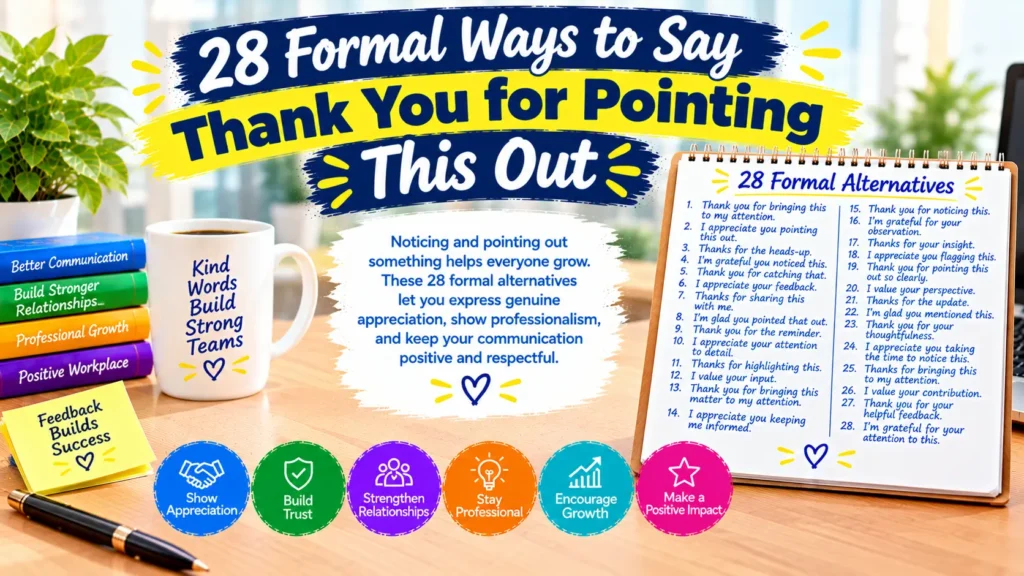 Formal Ways to Say Thank You for Pointing This Out