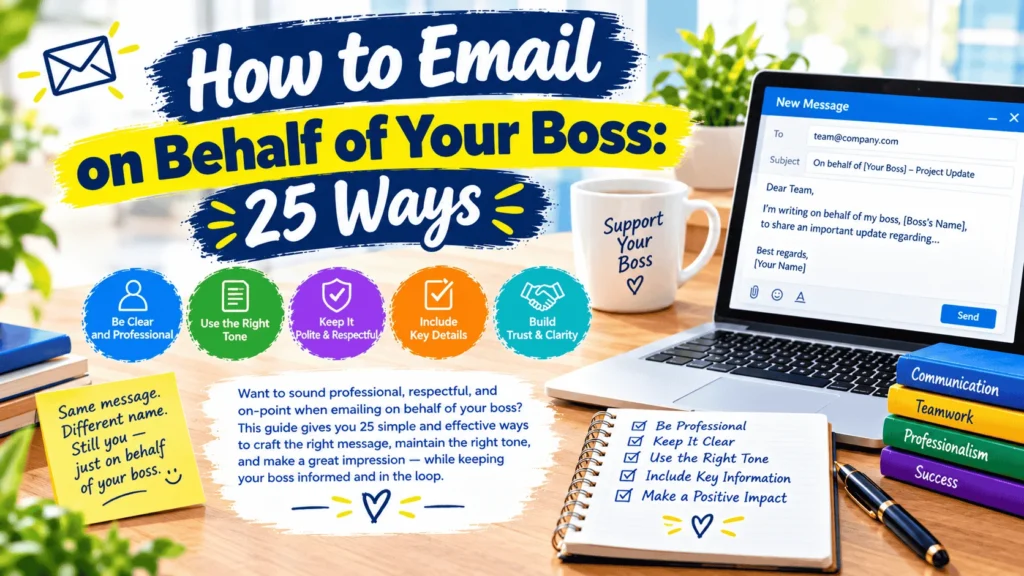 How to Email on Behalf of Your Boss: 25 Ways