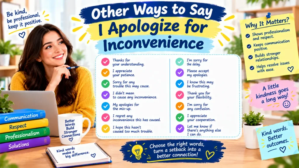 Other Ways to Say I Apologize for Inconvenience