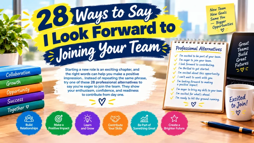 28 Ways to Say I Look Forward to Joining Your Team