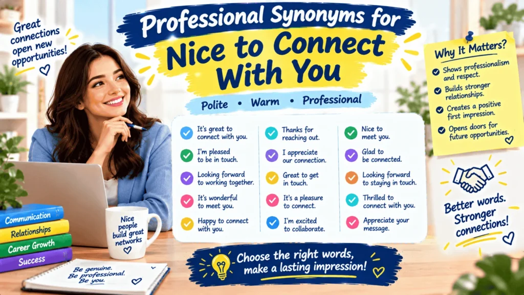 Professional Synonyms for Nice to Connect With You