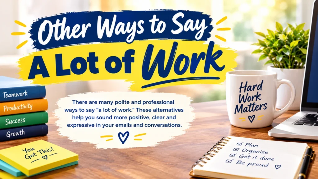 Other Ways to Say A Lot of Work