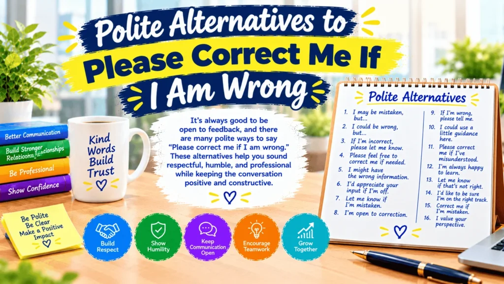 Polite Alternatives to Please Correct Me If I Am Wrong