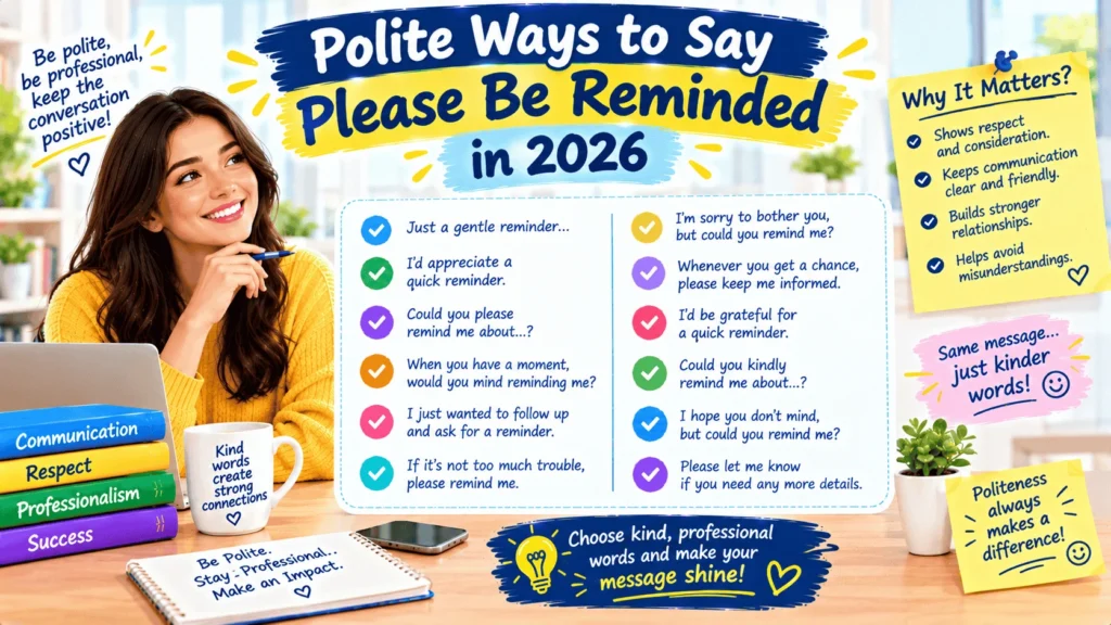 Polite Ways to Say Please Be Reminded in 2026