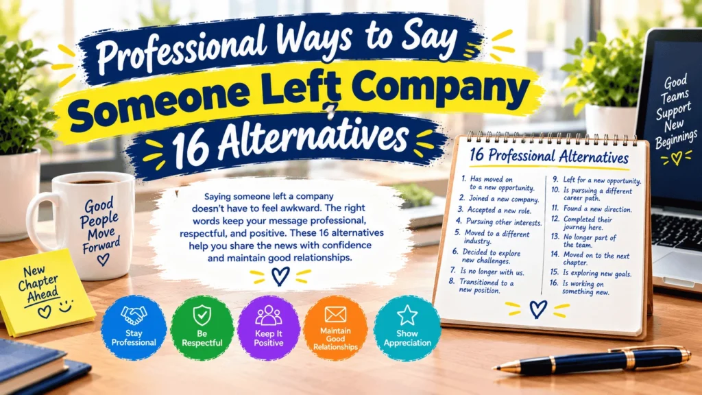 Professional Ways to Say Someone Left Company
