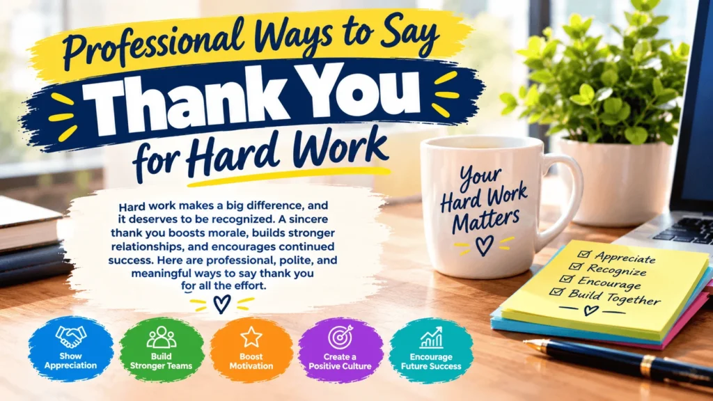 Professional Ways to Say Thank You for Hard Work