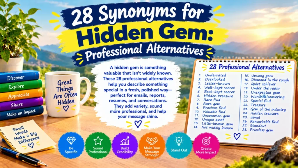 synonyms for Hidden Gem: Professional Alternatives