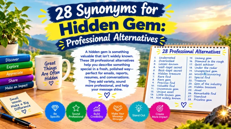 synonyms for Hidden Gem: Professional Alternatives