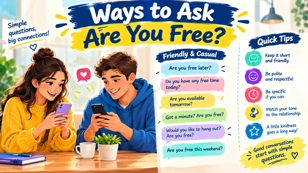 Ways to Ask Are You Free