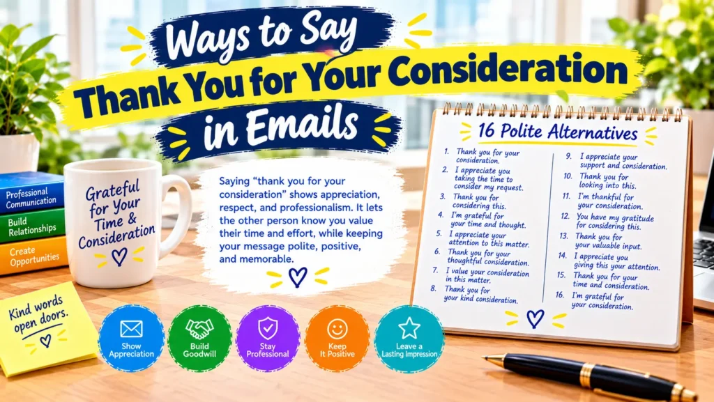 Ways to Say Thank You for Your Consideration in Emails
