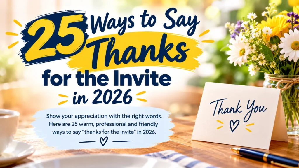 Ways to Say Thanks for the Invite