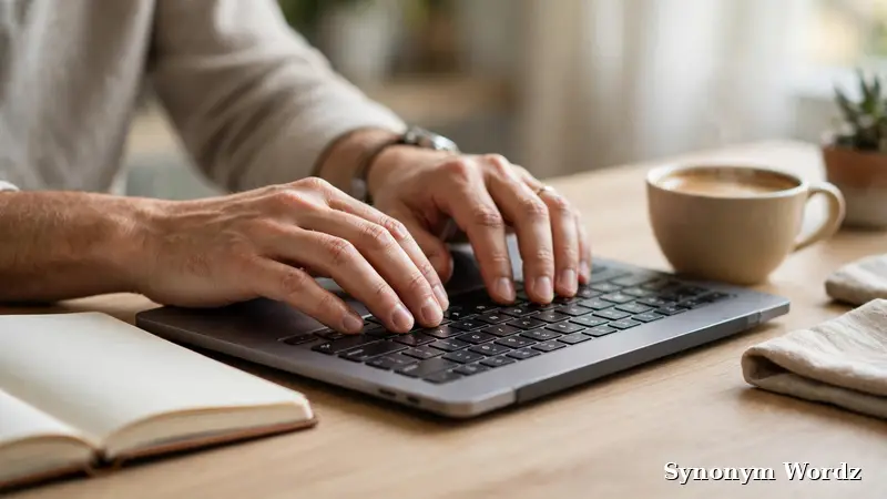 Professional typing a polite email to tell their boss about a new job offer