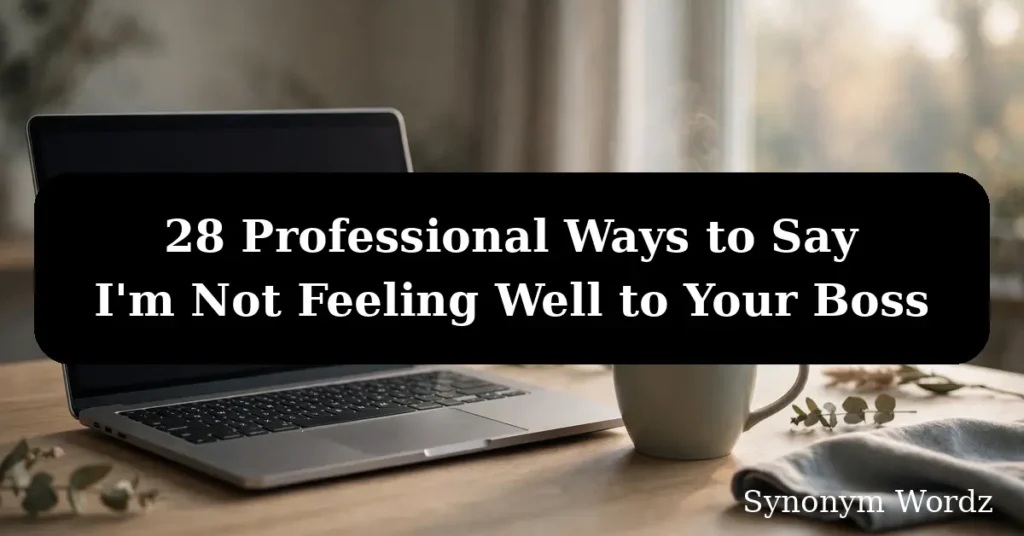 28 Professional Ways to Say I Am Not Feeling Well to Your Boss (2026)
