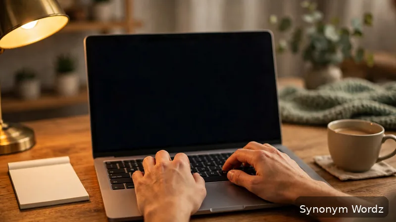 Hands typing a thank-you email on a laptop in a home office, illustrating these ready-to-use email phrases
