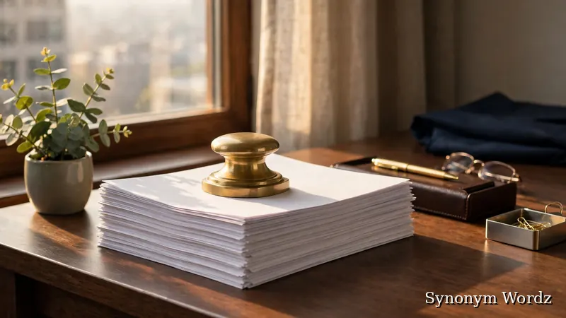 Stack of formal business documents on an office desk