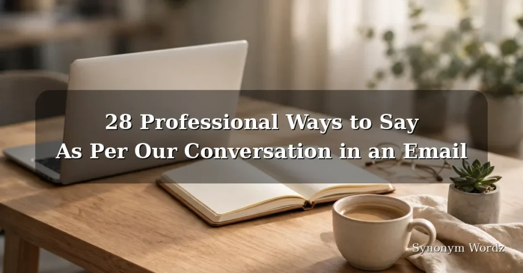 28 Professional Ways to Say As Per Our Conversation in an Email (2026)